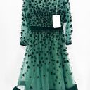 Mac Duggal  67007 Embellished Illusion High Neck Velvet Floral Dress 4 Emerald Photo 1