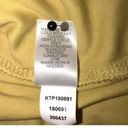 J.Jill  Pima Cotton 3/4-Sleeve V-Neck Top Size Medium Yellow With Pinhole Flaw Photo 6