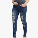 Maacie Over Belly Skinny Ripped Maternity Jeans Size M New With Tags Size M Photo 8