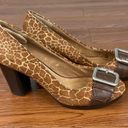 Fossil  Maddox Pump Giraffe Pattern and Stacked Heel Size 9 Photo 1