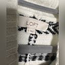 Loft  Black and White Wool Turtleneck Sweater Photo 3