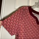 White Stag  Pink Floral Print V Neck Short Sleeve Top 2X Photo 3