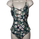 Mara Hoffman  Women's Standard Tanya Lattice Front One Piece Swimsuit sz S Photo 0