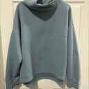 Nine West  Women Size XL Light Blue Cowl Neck Long Sleeve Sweater Comfortable Photo 0