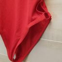 No Boundaries {XL/15-17}  Junior's Rib Ring Open Side Swimsuit Cherry Red Photo 6