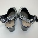 JustFab  Dion Black & White Snake Print Sling Back Block Heeled Mules Size 8.5 Photo 8