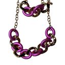 Edge  Metallic Purple Gold Jewelry Set Earrings, Bracelet and Necklace Brand New Photo 3