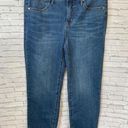 Seven 7 Jeans Women’s size 4 Medium Wash Straight Leg Distressed Bottom Photo 0