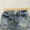 Ban Jara  Women's Size 3/25 Denim Jean Shorts Distressed Raw Hem Light Wash Photo 7