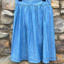 Talbots  blue denim button front midi skirt size 8 (32) Photo 2