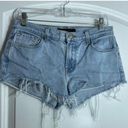 J Brand  Mid Rise Light Wash Cut Off Denim Jean Shorts Jorts Size 28 Runs Big Photo 0