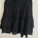 AQUA  Black Eyelet Swim Cover Up Dress Photo 2