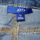 Apt. 9  Belted Skirt Womens Size 12 Mid Rise Dark Wash Blue Denim Jean Pencil Photo 3