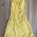 Everlane  yellow twist back cut out sheath knee length dress Photo 7