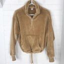 Old Navy  Tan Brown Cropped Cozy Fuzzy Pullover Jacket Photo 0