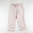 A.L.C. NEW Coburn Paperboy High Waisted Cotton Linen Cargo Fit Pants Morganite Photo 0