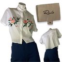 Rails Gretta Embroidered Floral Button Down T Shirt Photo 1