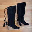 Joie  Suede Sherpa-Lined Knee High Wedge Boots - Size 37 (ESTIMATED) Photo 0