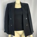 American Vintage Vintage 70's Cashmere Double Breasted Blazer in black made in USA size 6 Photo 2