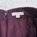 The Loft Ann‎ Taylor Pencil Skirt Women's Size 6 Plum Embroidered Floral Lined Mini Photo 3