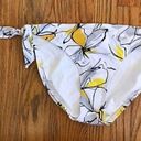 Jantzen NEW NWT  White Yellow Gray Black Floral Tie Knot Y2K Bikini BOTTOM 12 Photo 2