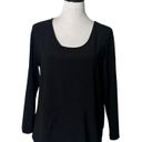 Habitat  Clothes To Live In Black Blouse Stretch Long Sleeve Top Women's Size S Photo 13