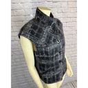 Anne Klein Anne, Klein Wool & Moher blend vest, high neck & cap sleeves black white size 10 Photo 4