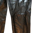 Butter Soft Le Cuir Niko Leather  High Waisted Trouser Pant Sz. 14 Black Lined Photo 5