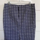 Adrianna Papell  Blue & White Patterned Career Pencil Skirt Photo 17