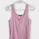 ZARA  Fitted Ribbed Henley Tank Top L Photo 0