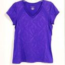 Tek Gear  Purple Patterned V Neck Athletic T-shirt Photo 0