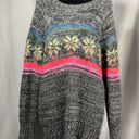 American Eagle  Outfitters Women Knit Jegging Sweater Gray Snowflakes Sz L EUC Photo 0