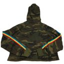 Sugar and L!ps Crop Camo Rainbow Sleeve Hoodie Photo 8