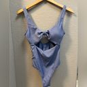 Aerie  Ribbed Knot Blue One Pice Swimsuit Size Small Photo 2