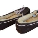 UGG  Sheepskin Dakota Moccasin Slippers Womens Size 10 Brown/Pink Slip-On Photo 0