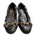 Burberry  Black House Check Canvas And Leather Shipley Ballet Flats Photo 1