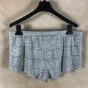 Bebe Women's Gray/Silver Allover Printed Sleep Shorts, Large Photo 4