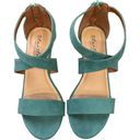Twisted , Strappy Wedges, slip in and step out. Aqua Blue Photo 3