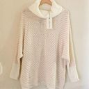 The Moon  & Madison Turtleneck Cream Knit Sweater Small Photo 1