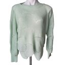 FATE. Cropped Cut Out Drop Bishop Sleeve Scalloped Hem Sweater, Sz S Photo 10