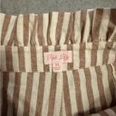 Pink Lily  brown stripe ruffle shorts size XS Photo 3