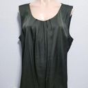 Talbots  green stretch plus size sleeveless glam ruffle shirt top blouse 18 Photo 0