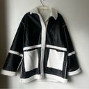 Princess Polly Lexie Black & White Faux Leather Shearling Oversized Jacket L/XL Photo 10