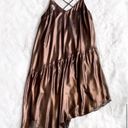 Xhilaration Women's Plus Size Metallic Lined Asymmetrical Spaghetti Strap Dress Photo 5