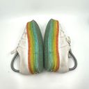 Superga  2790 White and Rainbow Platform Sneakers Women's 7.5 US Photo 6