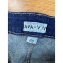 Ava & Viv  Distressed Cuffed Denim Jean Shorts Womens 20W Dark Wash Sthretch Photo 3