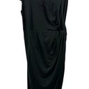 Torrid  Shirred Tulip Black Midi Dress Short Sleeve Knit Size 2 Workwear Job Photo 14