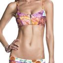 Maaji  Super Fly Palms Zipper Front Cage Strappy Bikini Top- Size Large Photo 1