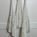 Daytrip  White Beaded Draped Sleeveless Vest Photo 0