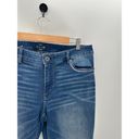 White House | Black Market  Medium Wash The Slim Crop Denim Jeans Fringe Hem 14 Photo 4